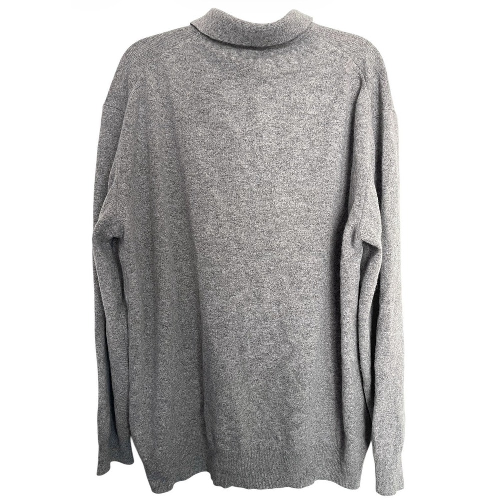 Giorgiolini Men's 100% Cashmere Collared Sweater‎ Grey Made In Italy XXL Preppy - Picture 2 of 6